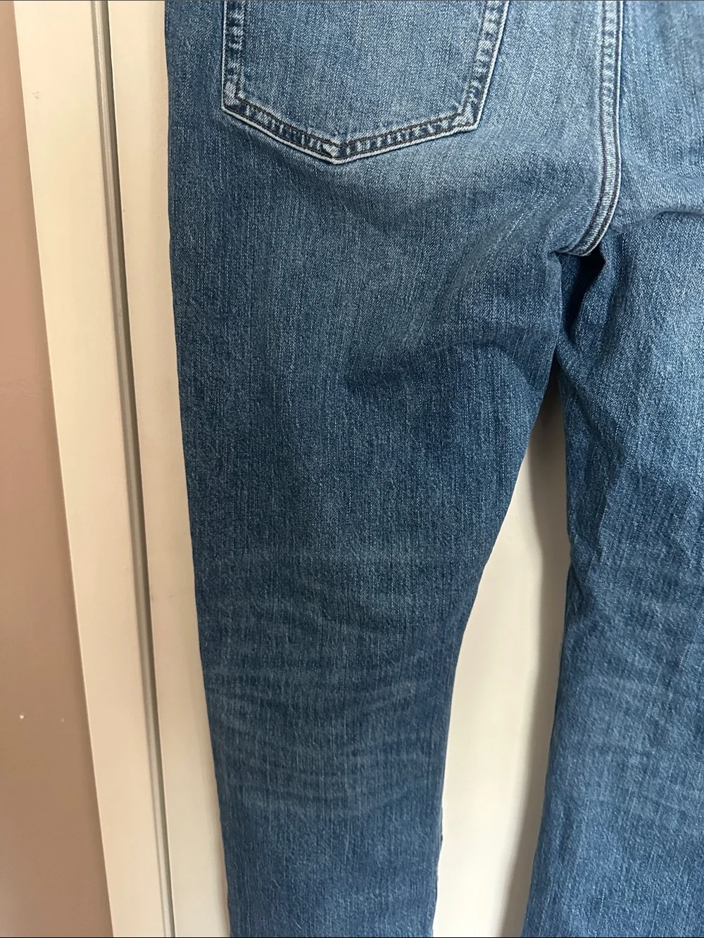 J. Crew Men's Mid Blue Slim-Straight Jeans